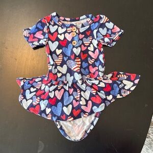 Posh Peanut Multicolor Heart Baby Dress